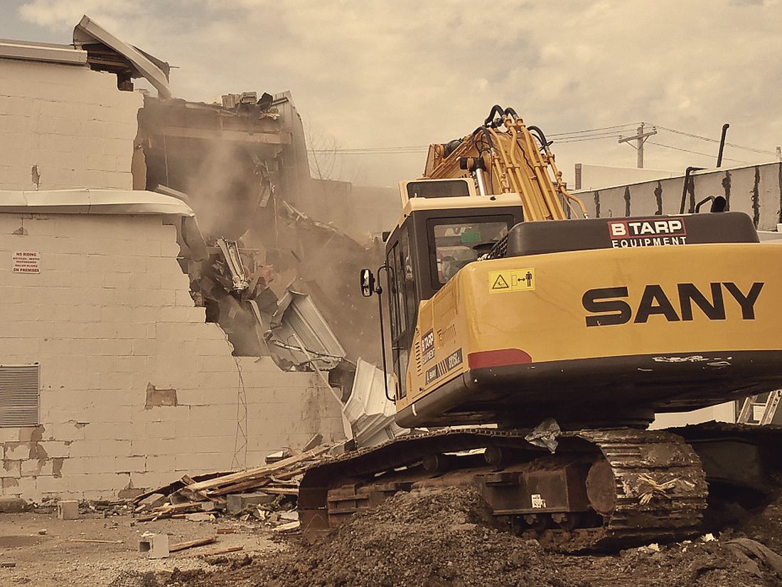 building being demolished